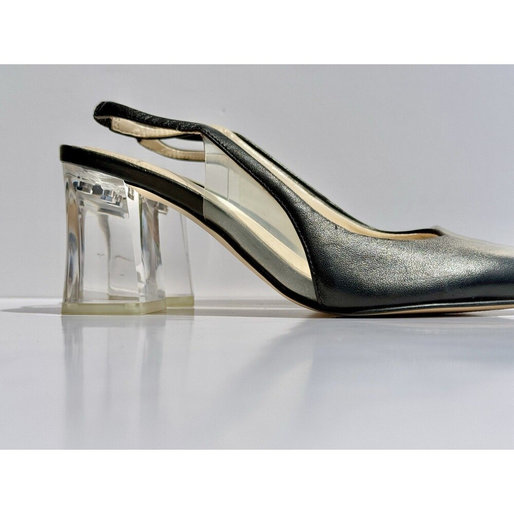 Marc Fisher LTD Women's Black Leather Zudi Slingback Pump 6M